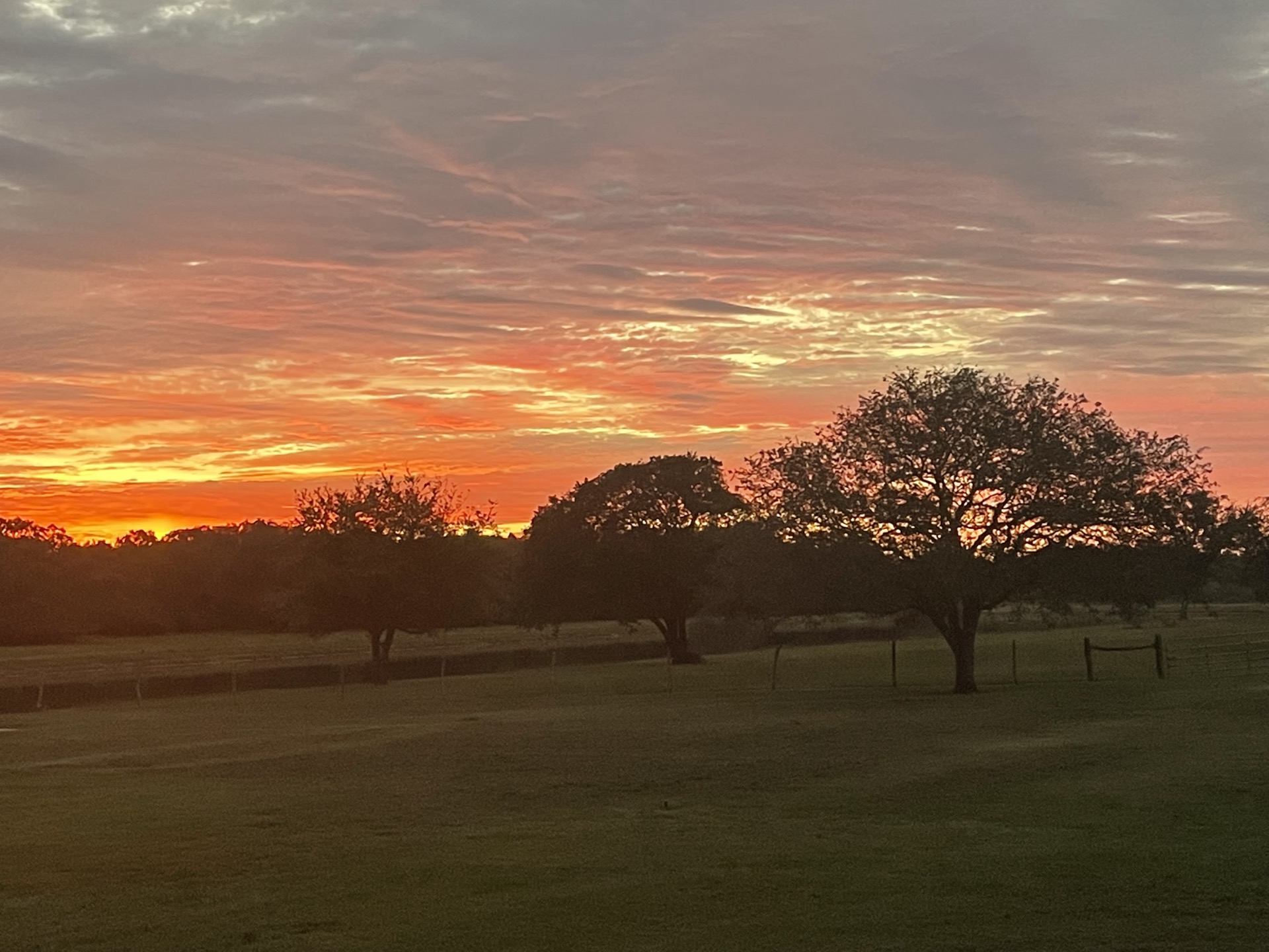Sunset over the 7J Ranch pastures